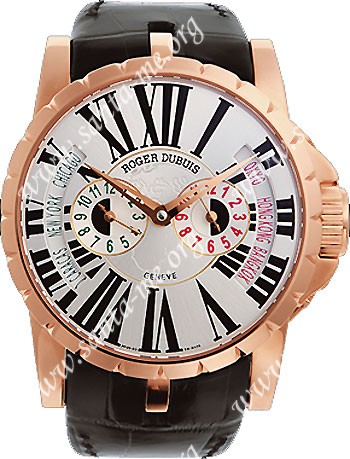 Roger Dubuis Excalibur Triple Timezone Mens Wristwatch EX45-1448 5N1.7ATT-28